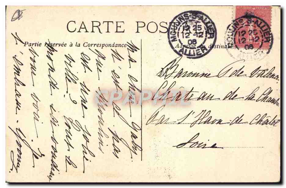 CPA Moulins Maison Du Doyenne — Verso