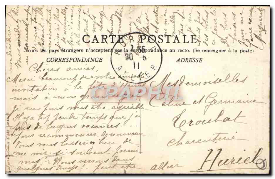 CPA Moulins Tombeau Du Duc de Montmorency — Verso