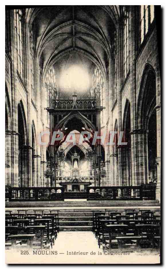 CPA Moulins Interieur De La Cathedrale