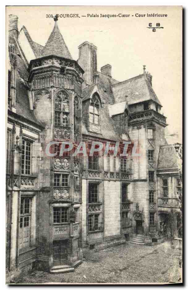 Bourges — Palais Jacques-Cœur — Cour intérieure — Éditeur E.M. n°304