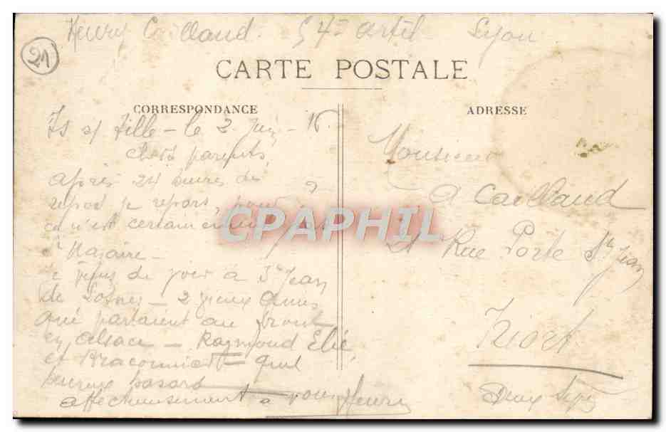 CPA Dijon Abside De La Cathedrale Saint Benigne — Verso