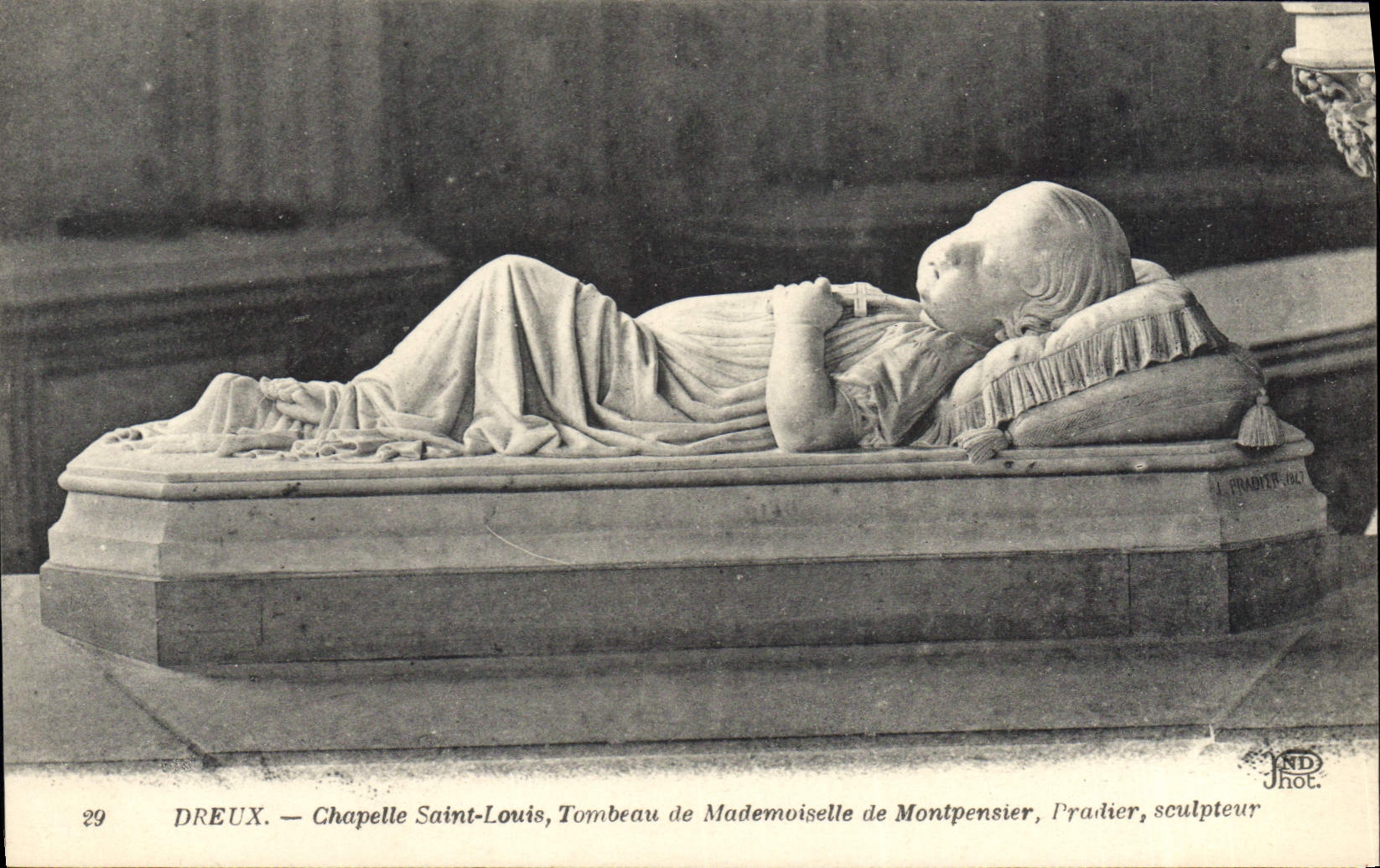 Dreux — Chapelle Saint-Louis, Tombeau de Mademoiselle de Montpensier — Pradier, sculpteur