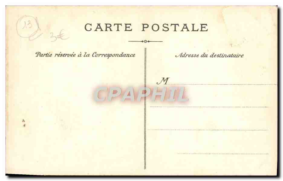 CPA Marseille Le Prophete — Rückseite