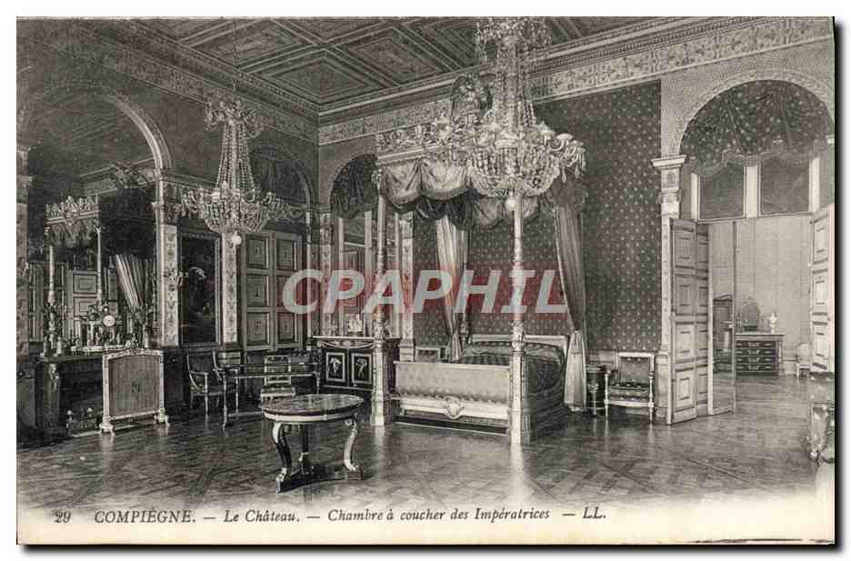 CPA Compiegne Le Chateau Chambre A Coucher Des Imperatrices