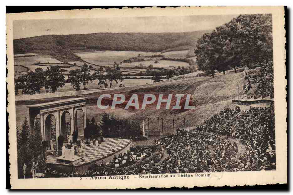 CPA Autun Antique Representation au theatre romain