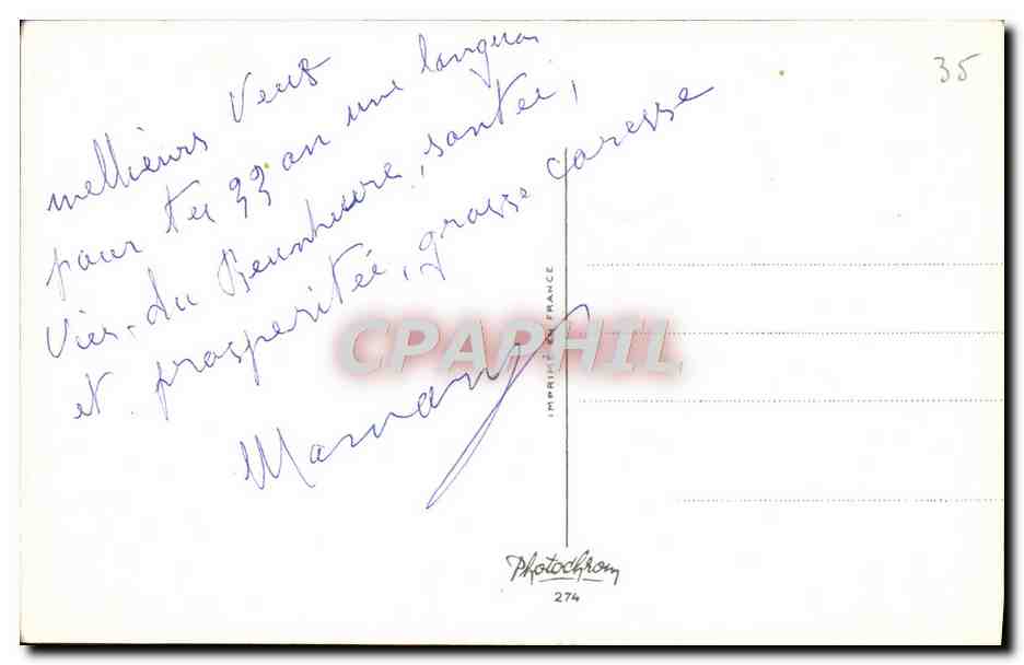 CPA Fantaisie Fleurs — Verso