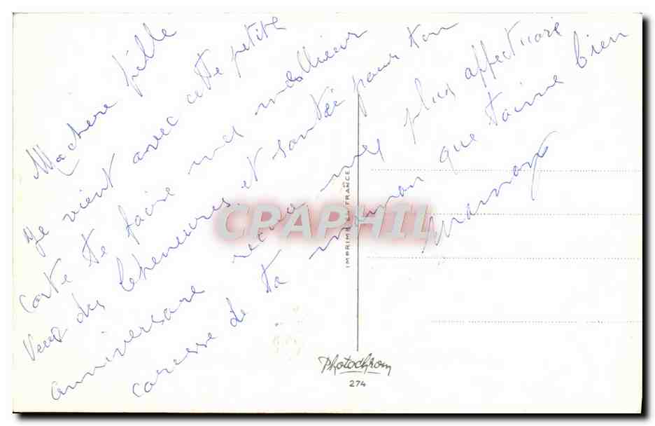 CPA Fantaisie Fleurs — Verso