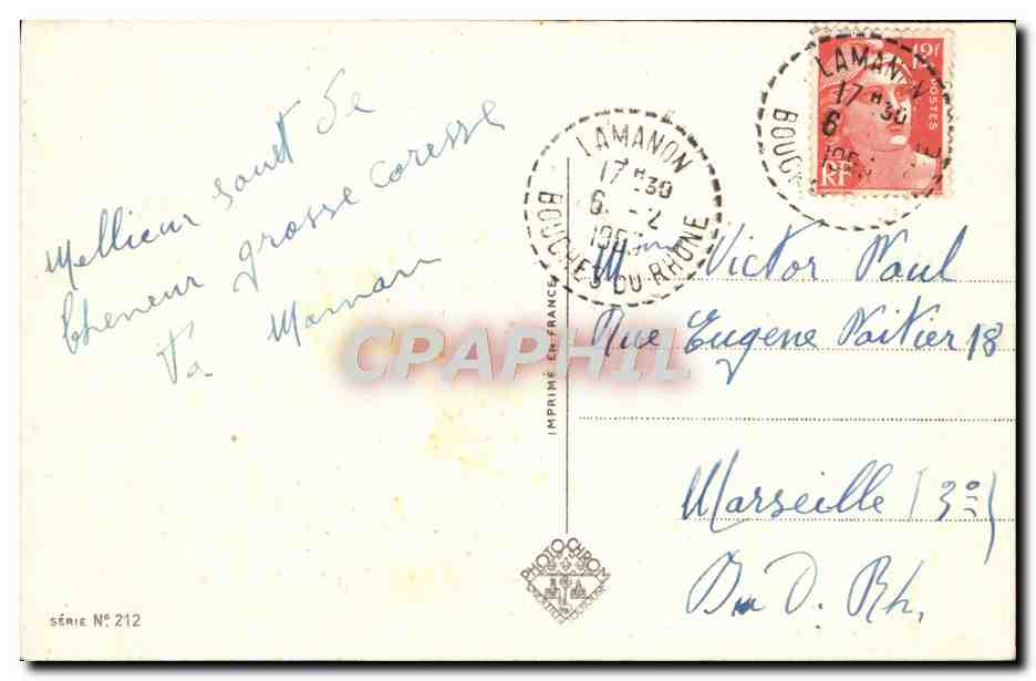 CPA Fantaisie Fleurs — Verso