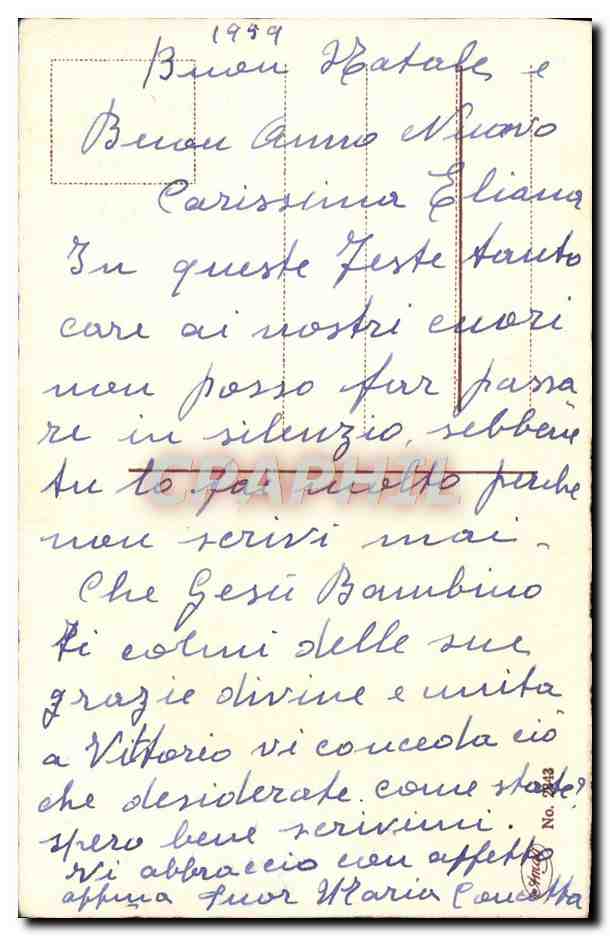 CPA Bonne Annee — Verso