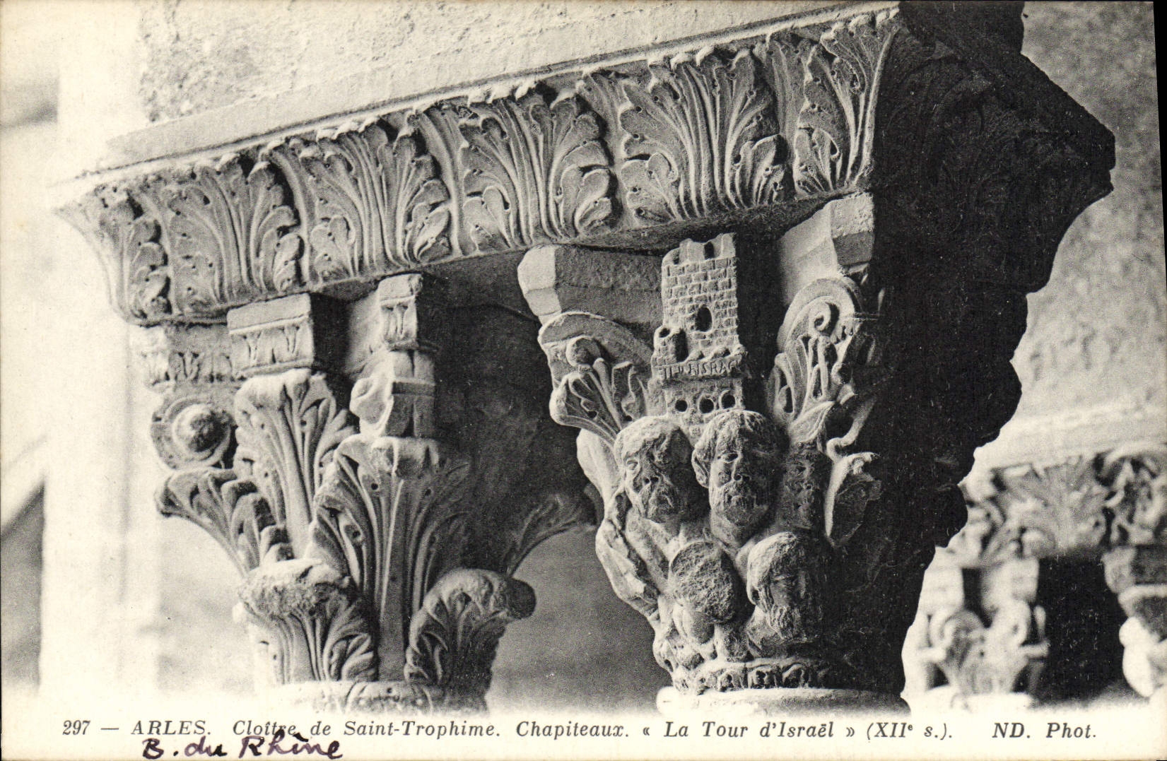 Arles — Cloître de Saint-Trophime. Chapiteaux « La Tour d'Israël » (XIIe s.) — B. du Rhône, n°297