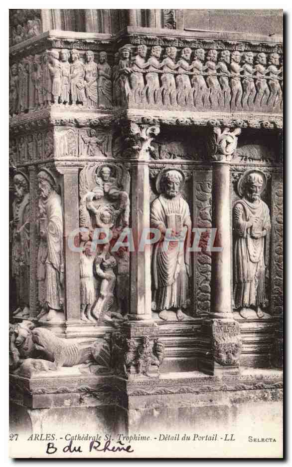 Arles - Cathédrale St. Trophime - Détail du Portail - LL - Selecta