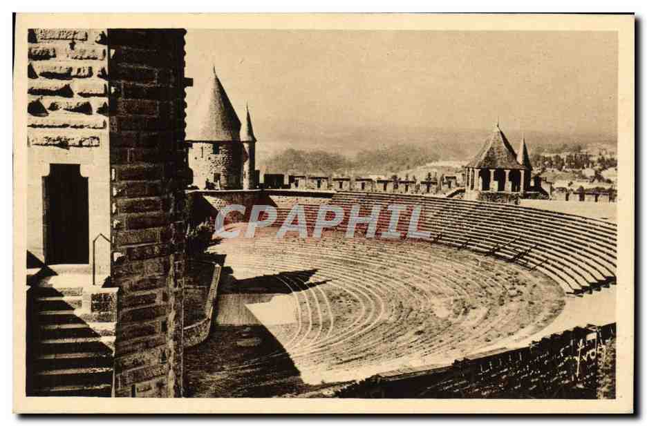 CPA Carcassonne La Cite Le Theatre