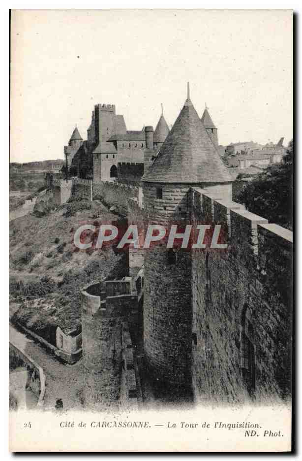 CPA Carcassonne La Tour De l'Inquisition