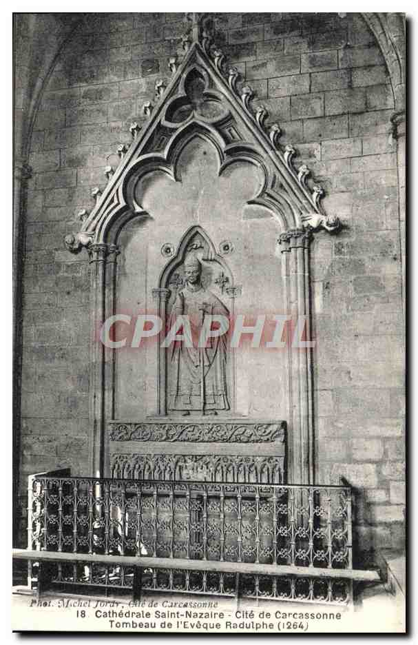 CPA Carcassonne Cathedrale Saint Nazaire Tombeau de l'eveque Radulphe