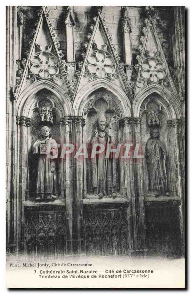 CPA Carcassonne Cathedrale Saint Nazaire Tombeau de l'eveque Rochefort