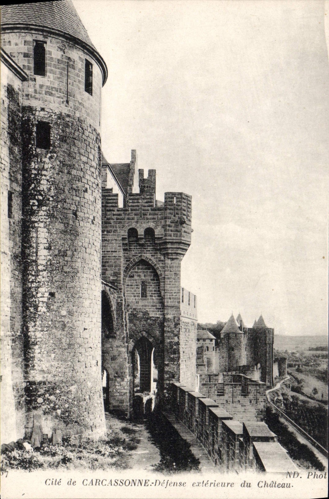 CPA Carcassonne Defense Exterieure