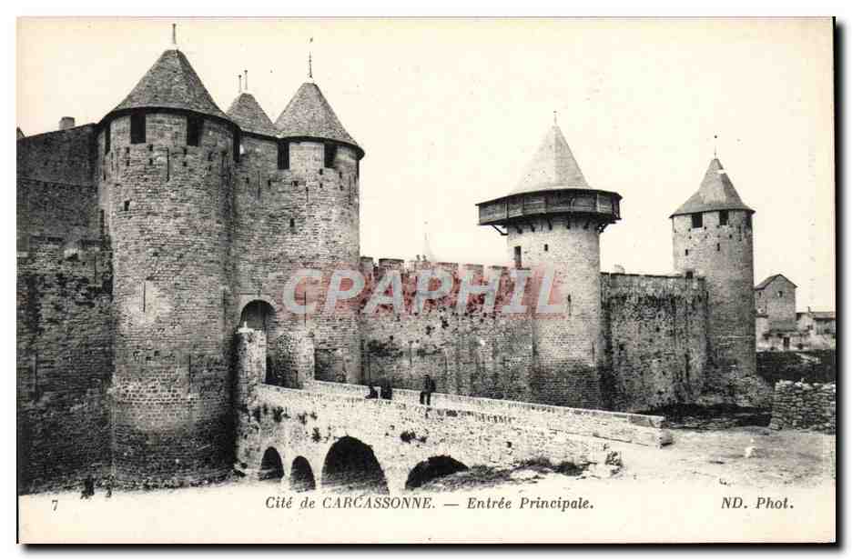 CPA Cite de Carcassonne Entree principale