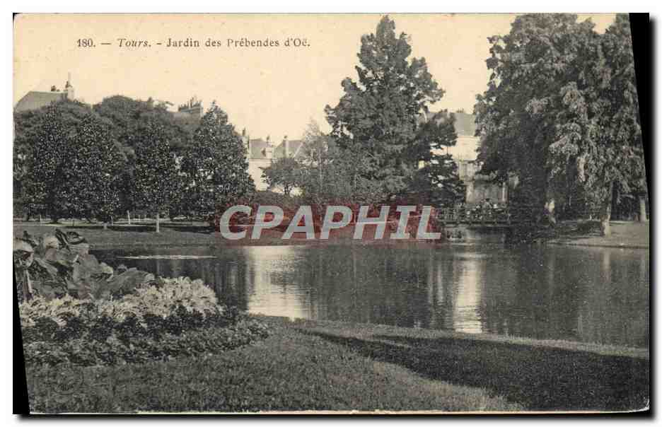 CPA Tours Jardin des Prebendes d'Oe