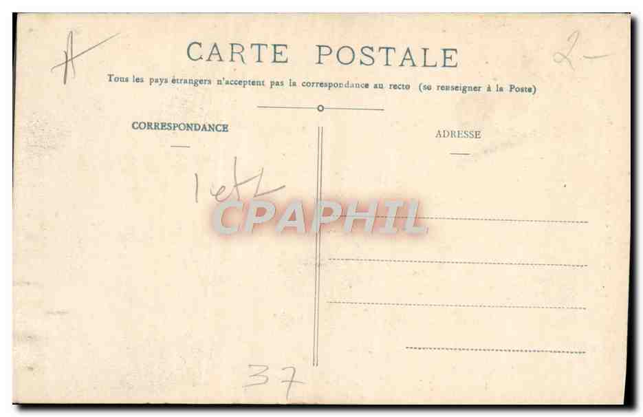 CPA Tours La cathedrale — Verso