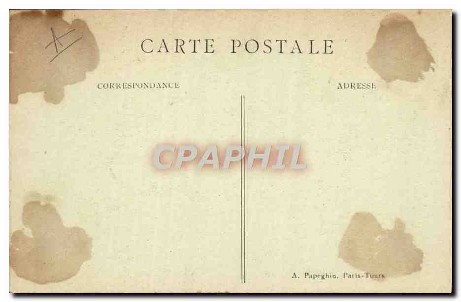 CPA Tours Le pont de pierre et la Loire La tranchee le jardin et la statue de Descartes — Rückseite