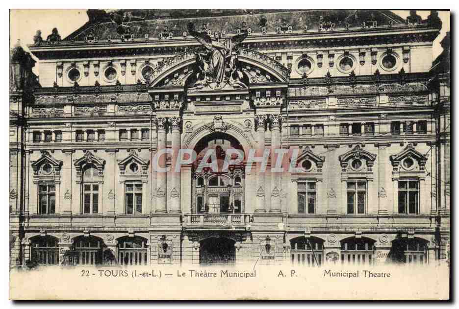 CPA Tours Le theatre municipal