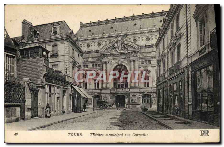 CPA Tours Theatre municipal rue Corneille