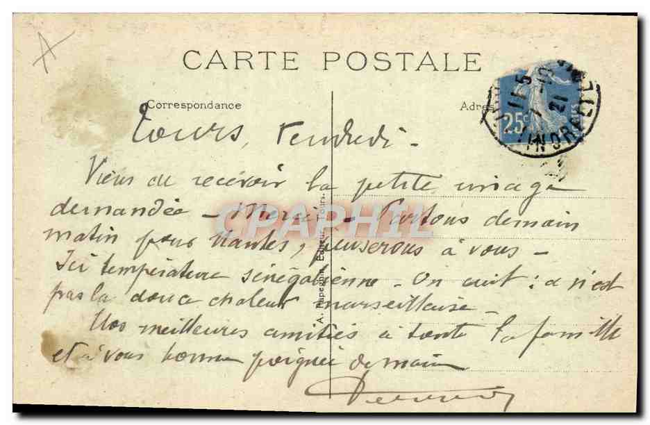 CPA Tours La Vue generale et la loire Cote Ouest — Rückseite
