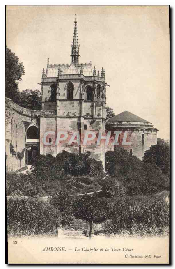 CPA Amboise La chapelle et la Tour Cesar