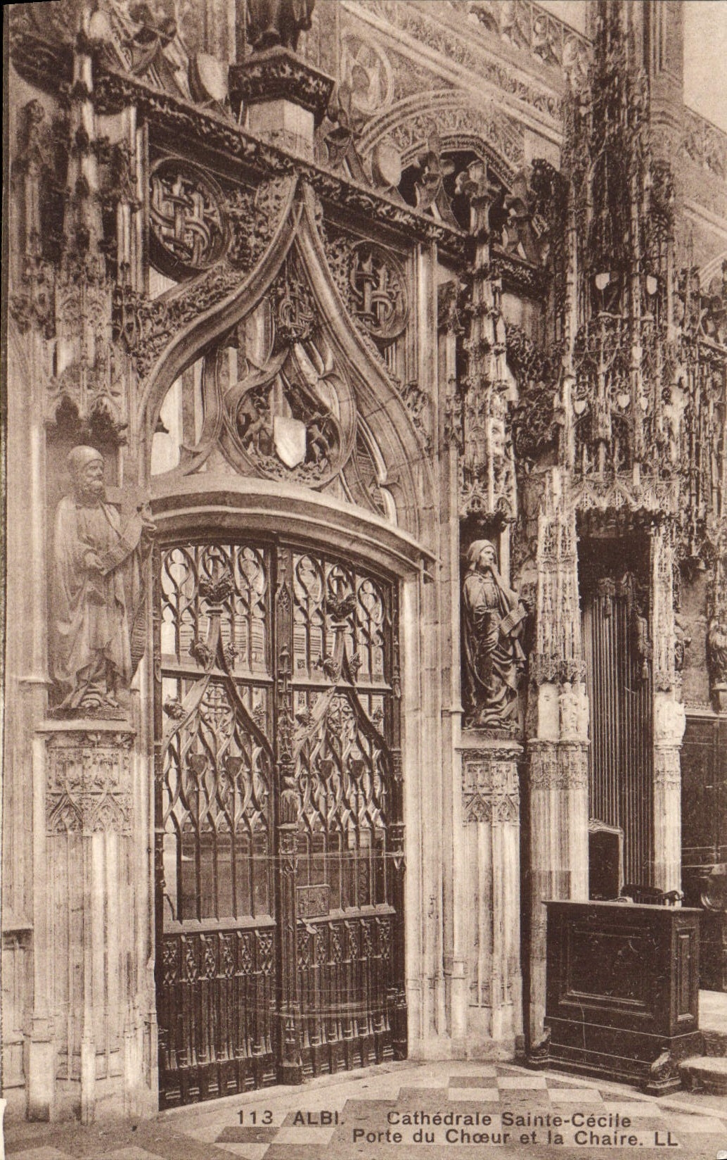 Albi — Kathedrale Sainte-Cécile, Portal des Chors und der Pulpit — LL, n° 113