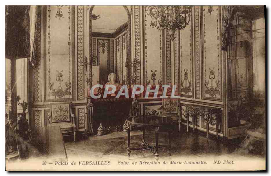 CPA Palais de Versailles Salon de reception de Marie Antoinette
