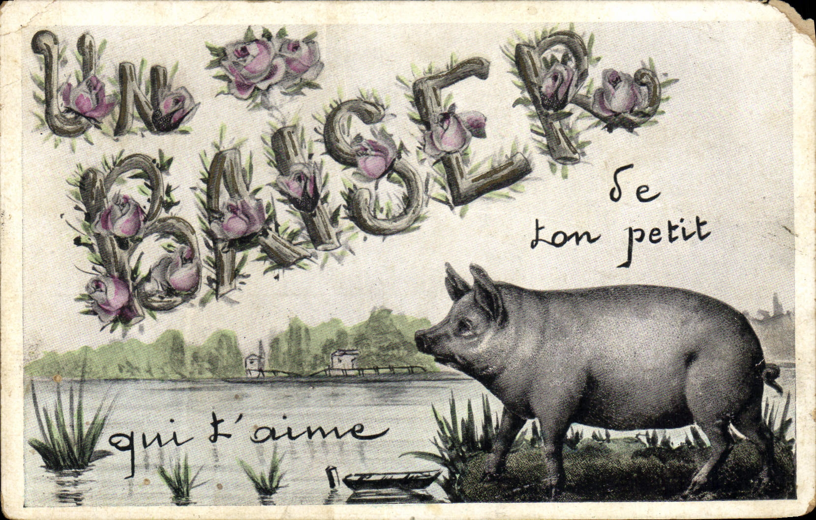 CPA Fantaisie Cochon Porc