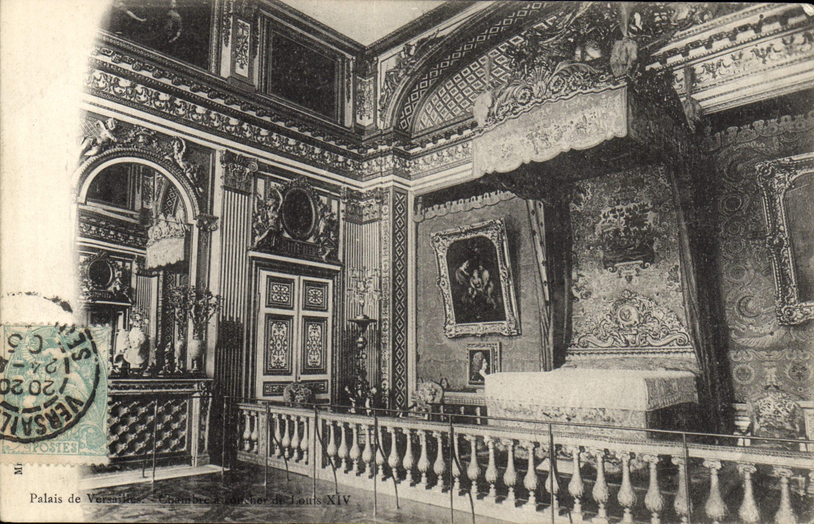 CPA Palais de Versailles Chambre a coucher de Louis XIV