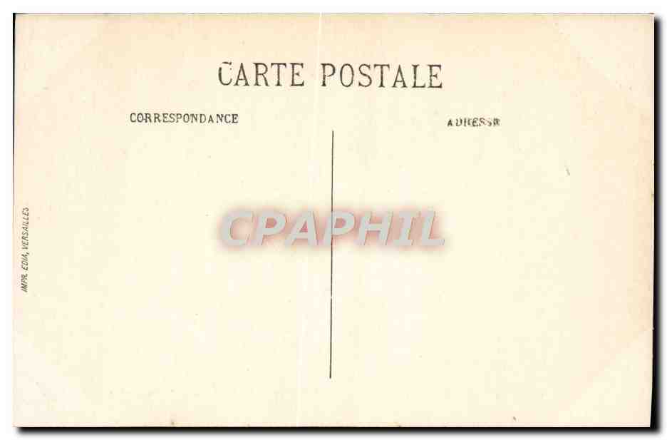 CPA Versailles Petit Trianon Musee des Voitures Traineau de Mme du Barry — Verso