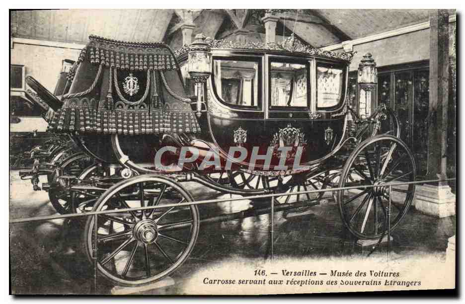Versailles — Museum der Autos — Kutsche zur Empfangnahme fremder Herrscher — n°146