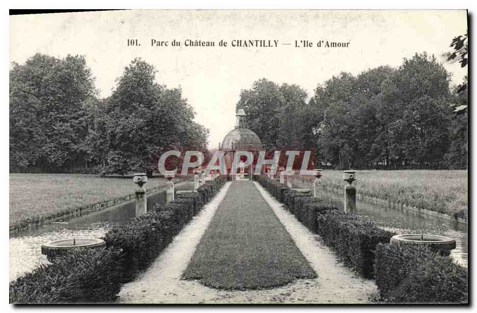 CPA Parc du chateau de Chantilly L'Ile d'amour