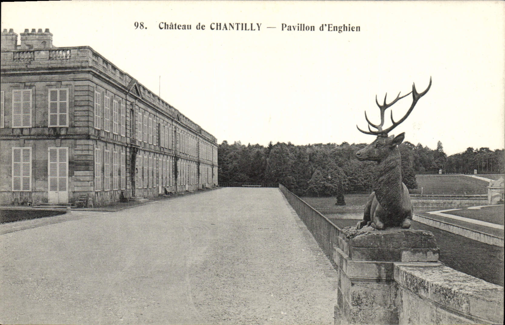 Château de CHANTILLY — Pavillon d'Enghien — Héliotypie Bourdier et Faucheux