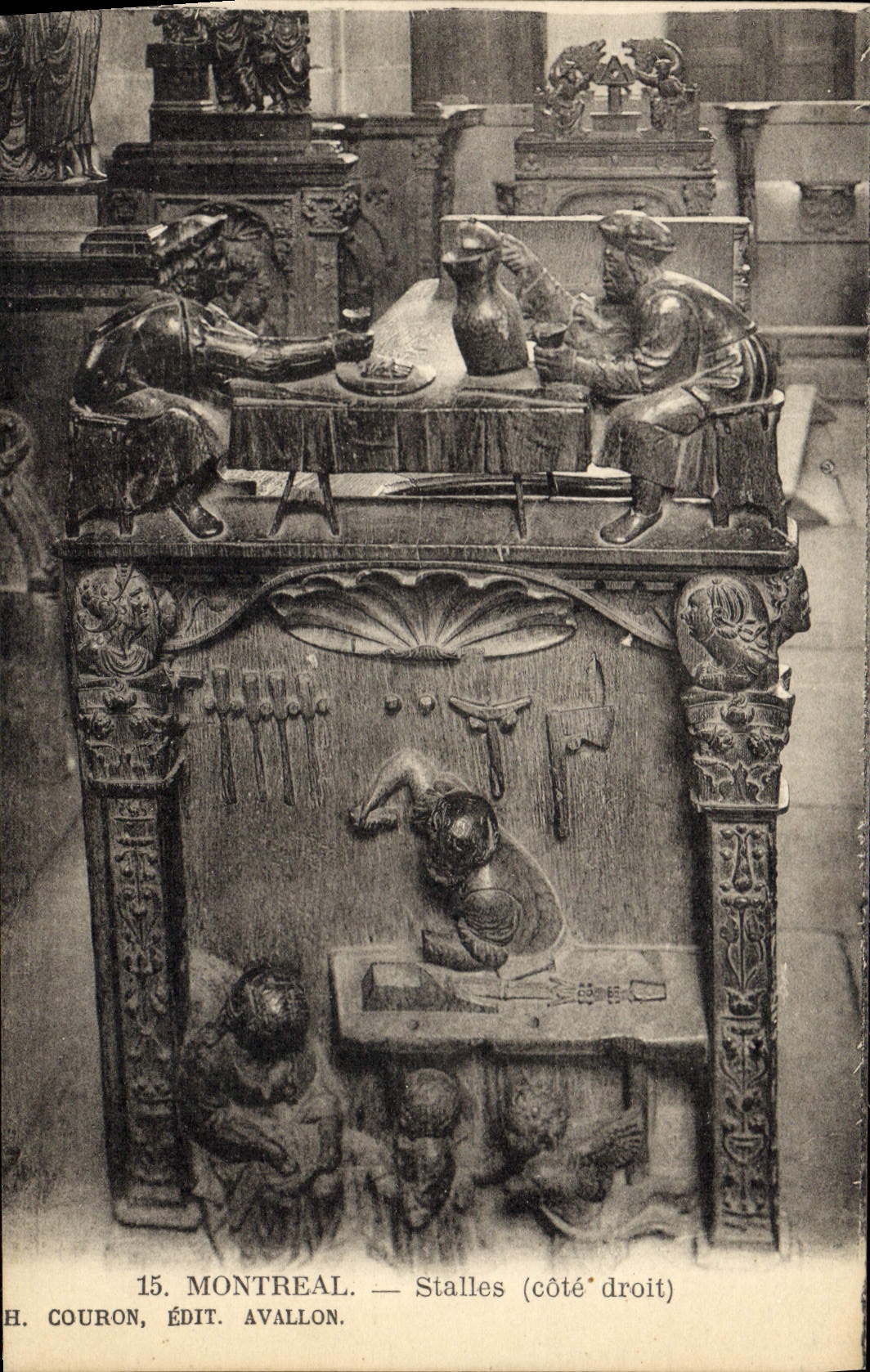 Montreal — Stalles (côté droit) — H. Couron, Édit. Avallon