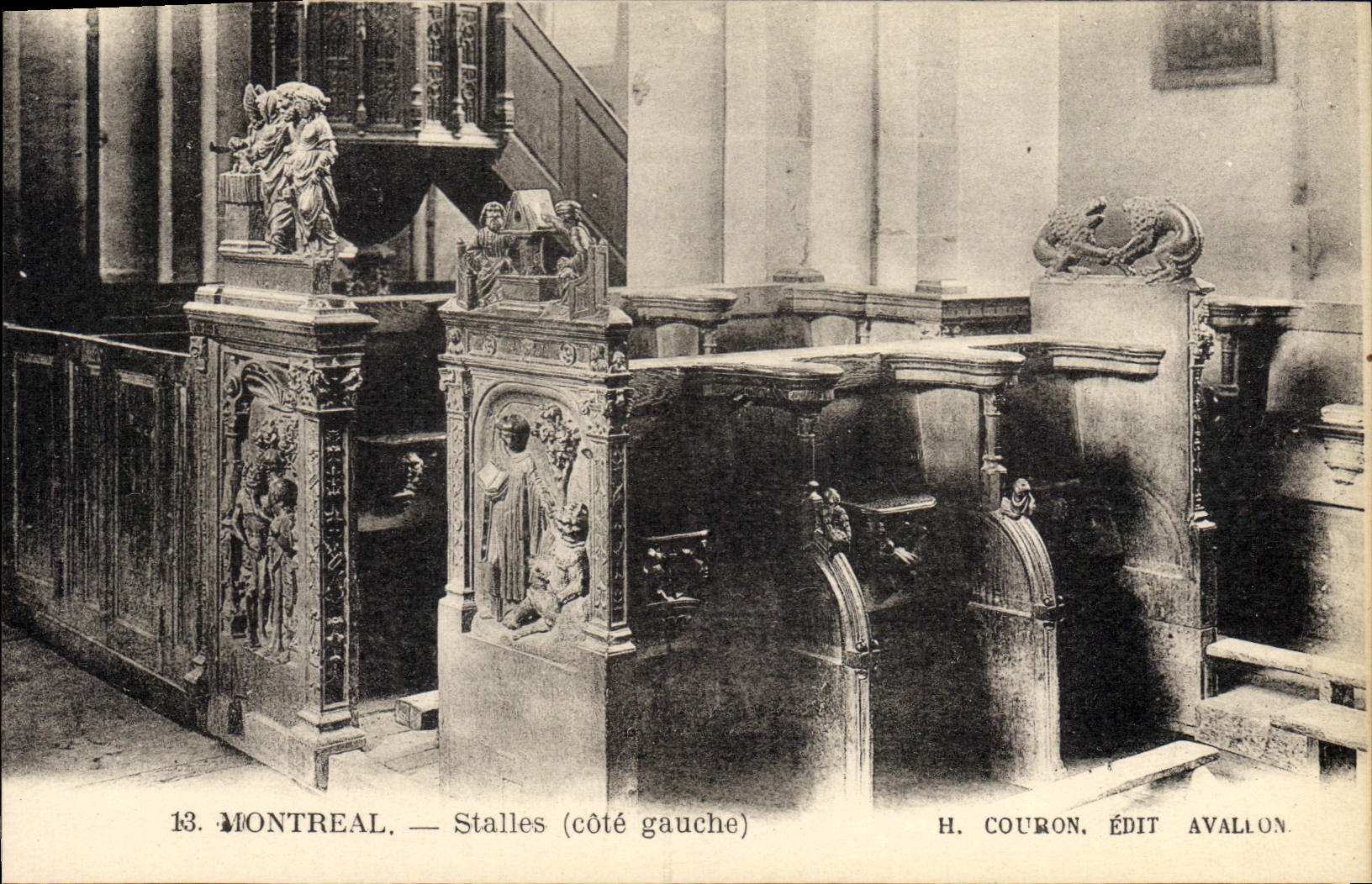 Montreal — Stalles (côté gauche) — H. Couron, Édit Avallon