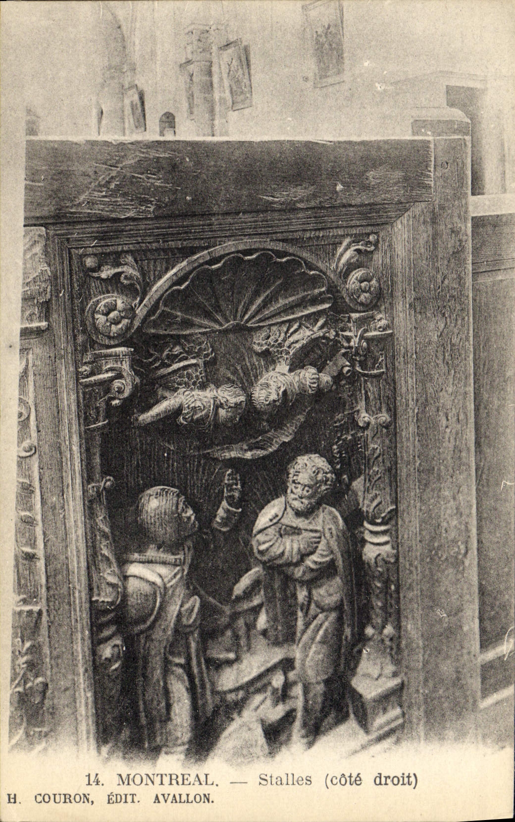 Montreal — Stalles (côté droit) — H. Couron, Édit. Avallon, n°14
