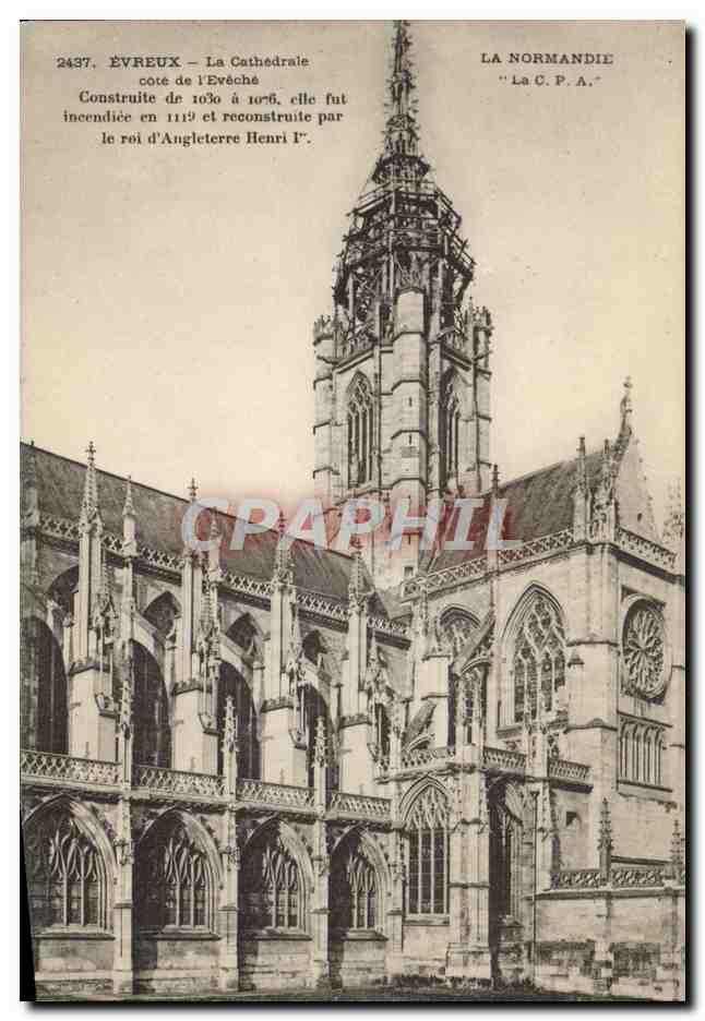 CPA Evreux La cathedrale cote de l'eveche