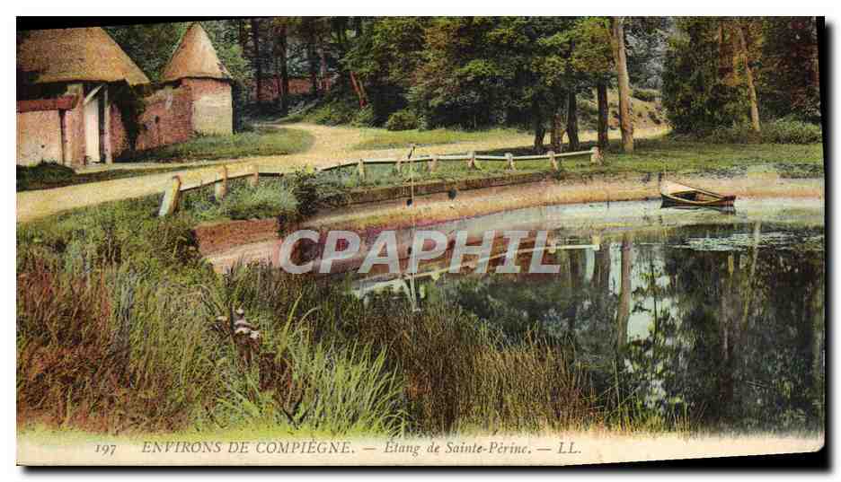 CPA Environs de Compiegne Etang de Sainte Perine