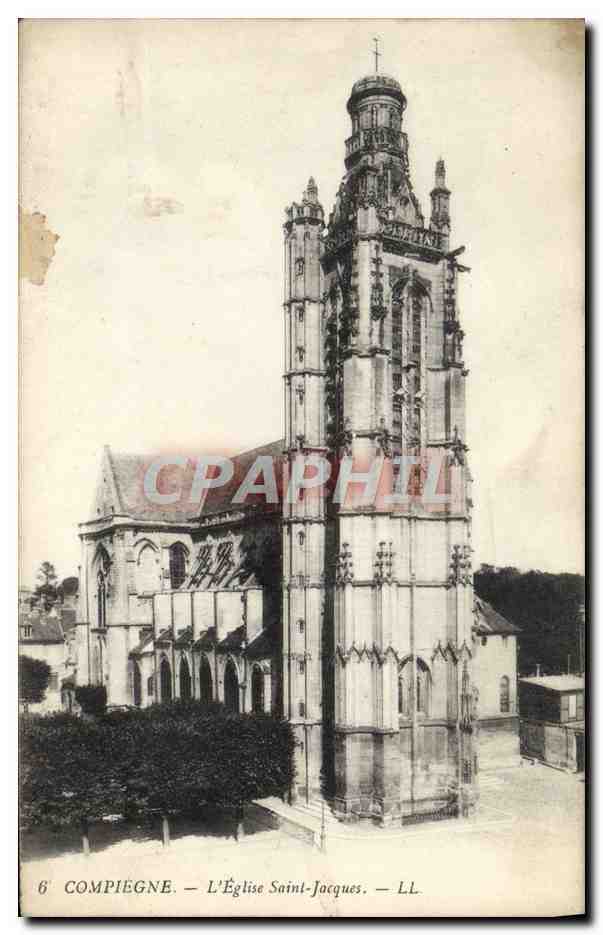 CPA Compiegne L'eglise Saint Jacques