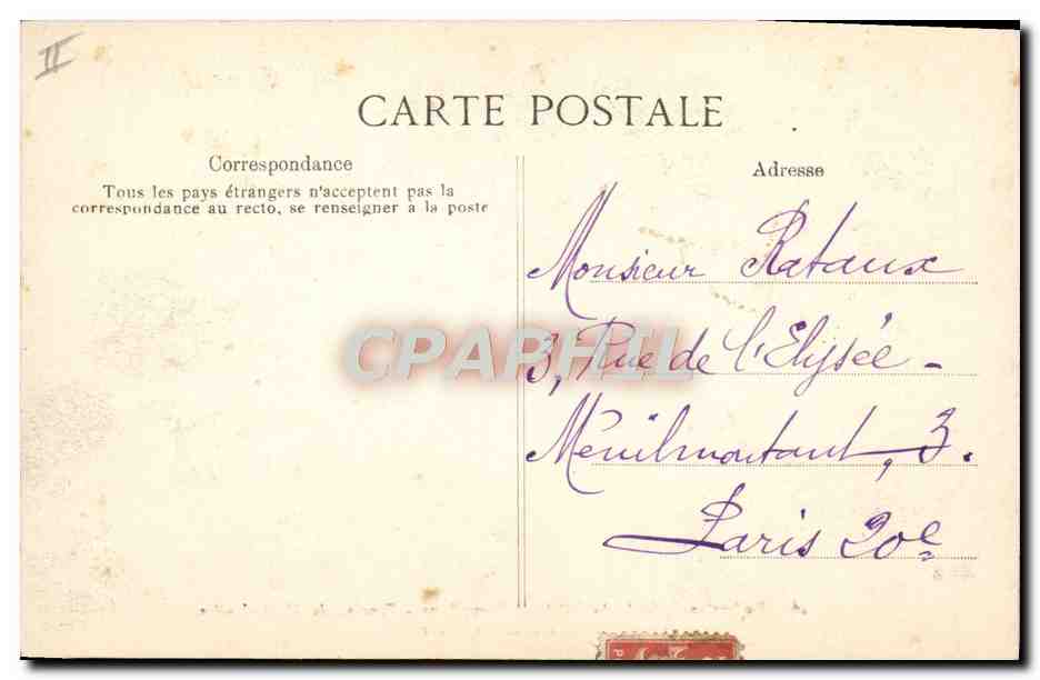 CPA Palais de Compiegne Berceau de Marie Louise  — Verso