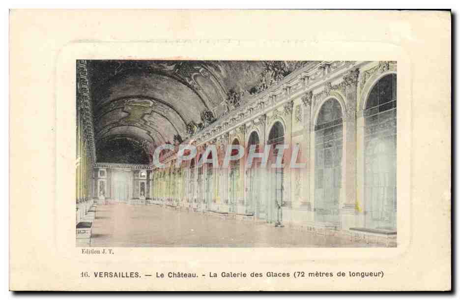 CPA Versailles Le chateau La galerie des Glaces