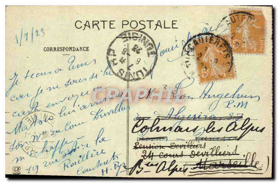 CPA Cauterets La ville Val de Cambasque et Monne — Rückseite