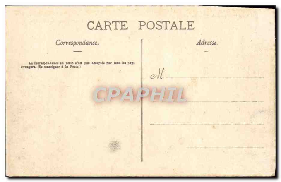 CPA Pau le chateau national vu du grand parc — Verso