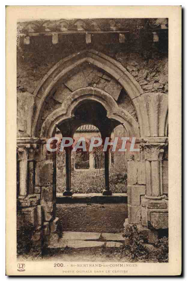 CPA St Bertrand de Comminges Porte ogivale dans le cloitre