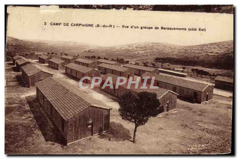 CPA Camp de Carpiagne Vue d'un groupe de baraquements Militaria