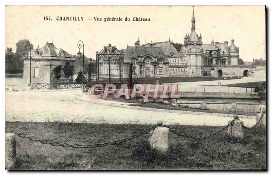 CPA Vue generale du Chateau de Chantilly 
