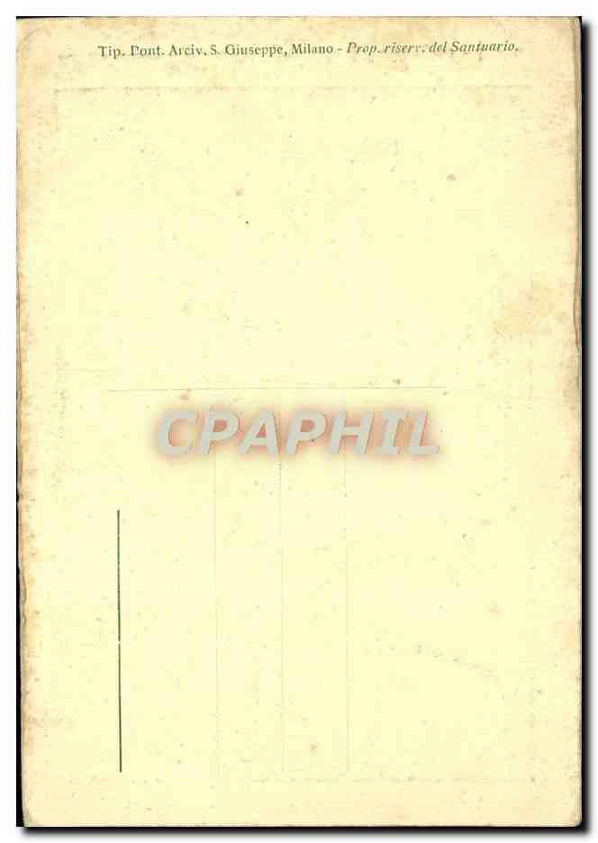 CPA Caronno Dettaglio Sposalizio della Vergine Luini — Back